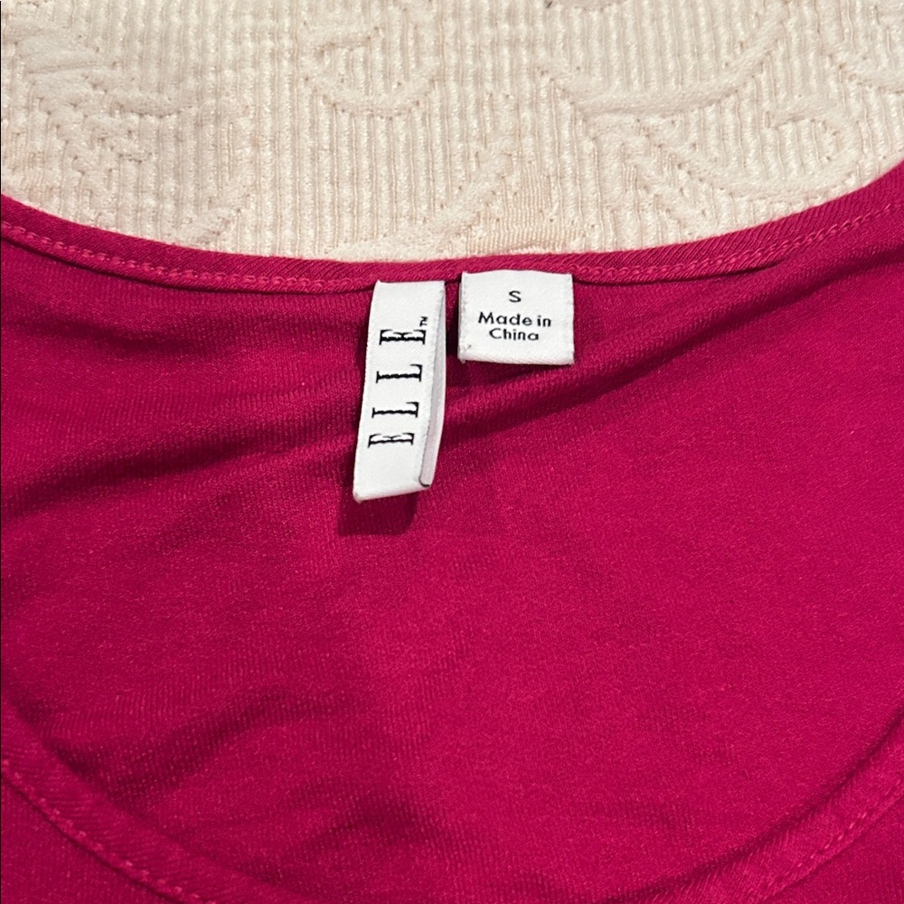 Elle Cold-Shoulder Top in Deep Raspberry - Picture 2 of 5